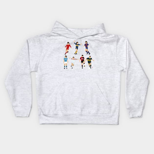 Diego Maradona Teams Kids Hoodie by jbsgrafico